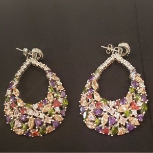 Classy & stylist Mariana multi color stones earrings